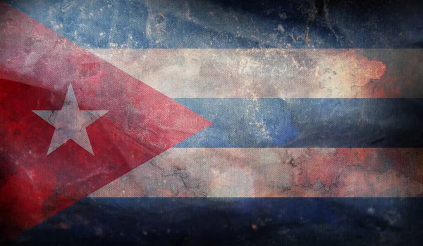 Retro Flag Cuba Grunge Texture — Stock Photo, Image