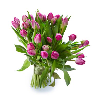 Beyaz renkte izole edilmiş düğün buketi. Taze, yemyeşil renkli çiçekler.