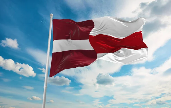 Grote Vlag Van Letland Witte Rode Witte Vlag Van Wit — Stockfoto