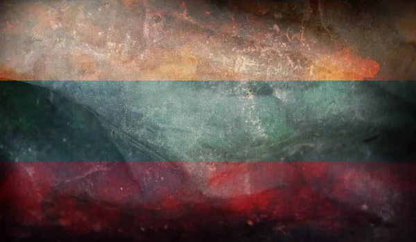 Bandera Retro Lituania Con Textura Grunge —  Fotos de Stock