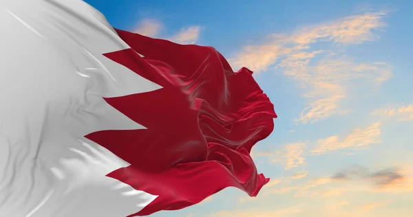 Grande Bandeira Bahrein Acenando Vento — Fotografia de Stock