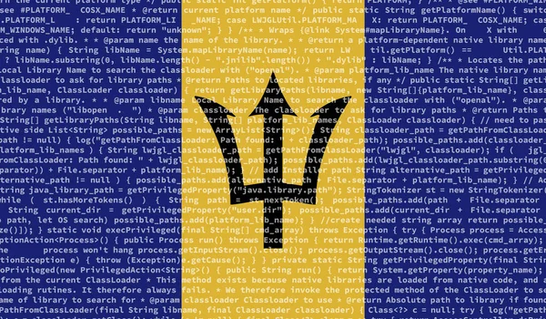 Ekranda Barbados Bayrağı Program Kodu Ile Tasvir Edilmiştir Modern Teknoloji — Stok fotoğraf