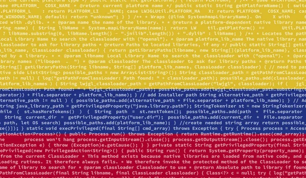 Σημαία Της Κολομβίας Απεικονίζεται Στην Οθόνη Τον Κωδικό Προγράμματος Έννοια — Φωτογραφία Αρχείου