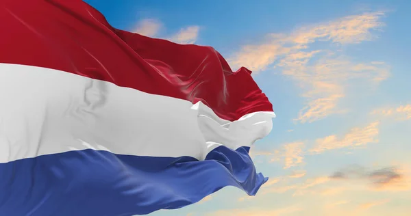 Gran Bandera Los Países Bajos Ondeando Viento —  Fotos de Stock