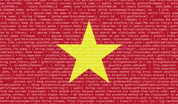 Bandeira Vietnã Representado Tela Com Código Programa Conceito Tecnologia Moderna — Fotografia de Stock