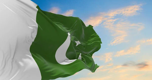 Bandera Grande Pakistán Ondeando Viento —  Fotos de Stock