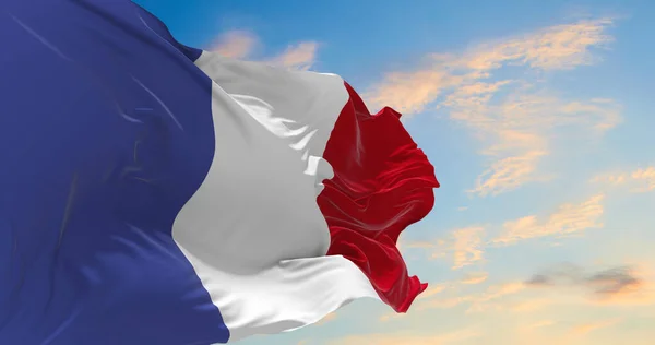 法国的大旗在风中飘扬 — 图库照片