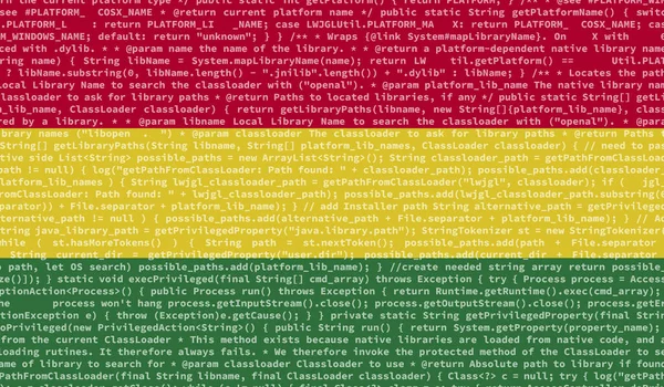 Σημαία Της Βολιβίας Απεικονίζεται Στην Οθόνη Τον Κωδικό Προγράμματος Έννοια — Φωτογραφία Αρχείου