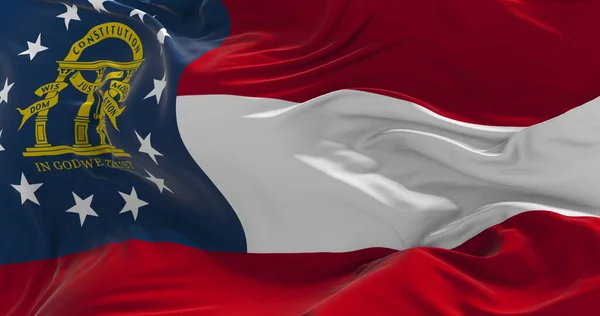 Vlag Van Georgië Wapperend Wind Patriottisch Concept Staat Illustratie — Stockfoto