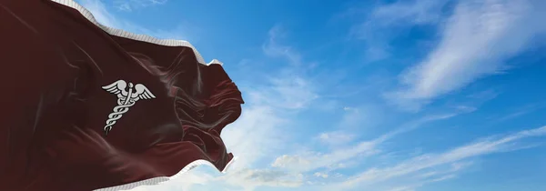 Прапор Генерал Хірурга Армії Сполучених Штатів Облямівкою Розмахуючи Вітром Національний — стокове фото