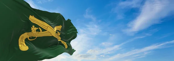 アメリカ陸軍の旗は 元帥が風に手を振って推進します アメリカ国防総省 コピースペース 3Dイラスト — ストック写真