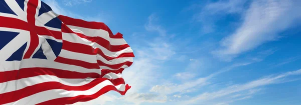 Bandeira Dos Estados Unidos 1776 1777 Céu Nublado Pôr Sol — Fotografia de Stock