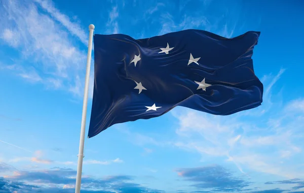 Bandeira Valete Naval Dos Estados Confederados América Fundo Céu Nublado — Fotografia de Stock