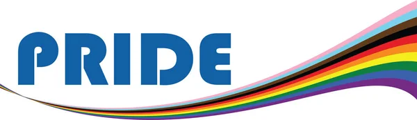 Lgbtq Progress Pride Regenbogen Freiheit Und Liebe Stolzer Monat Aktivismus — Stockvektor