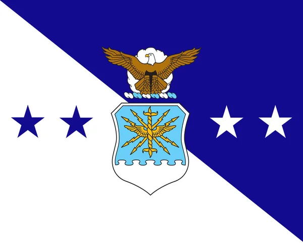 2021年5月 白俄罗斯明斯克 美国空军总参谋长旗帜全景 没有旗杆 平面设计 国旗背景 — 图库照片