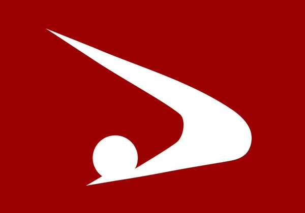 Akita Prefektúra Zászlója Fölött Zászlórúd Nélkül Repülőgép Tervezés Elrendezés Lobogó — Stock Fotó