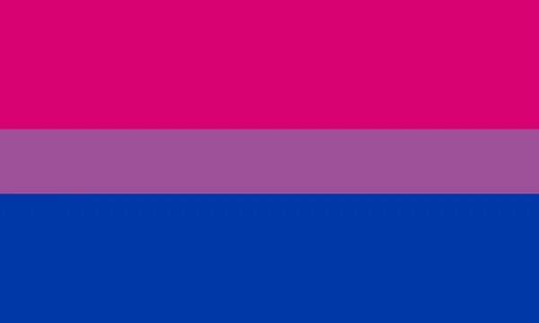 バイセクシャル プライドの旗のトップビュー旗竿なし 平面設計 レイアウト 旗の背景 自由と愛の概念 プライド月間だ 行動主義共同体自由 — ストック写真