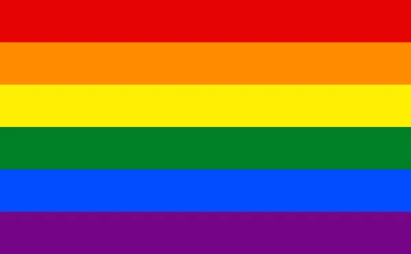 Top View Flag Gay Pride Flagpole Plane Design Layout Flag — Stock Photo, Image