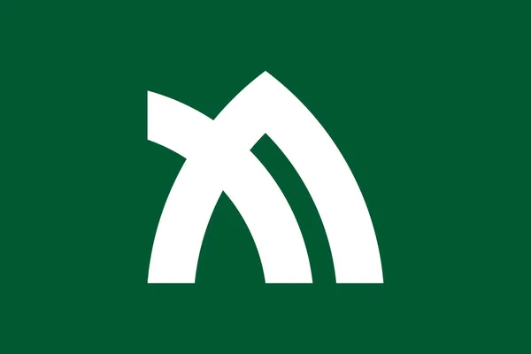 神奈川县的旗帜尽收眼底没有旗杆平面设计 国旗背景 — 图库照片