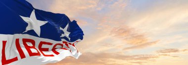 Kanada cumhuriyetinin bayrakları rüzgarda dalgalanan bayrak direkleri güneşli bir günde gün batımı bulutlarıyla gökyüzüne karşı. 1837-39 yılları arasında Kanada 'da ayaklanma. 3d illüstrasyon