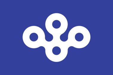 Osaka vilayetinin en iyi manzarası, bayrak direği yok. Uçak tasarımı, tasarım. Bayrak arkaplanı.