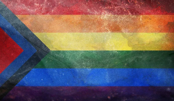 Överst Sidan Social Justice Pride Flagga Ingen Flaggstång Plandesign Layout — Stockfoto