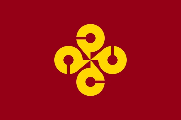Ovanifrån Shimane Prefektur Ingen Flaggstång Plandesign Layout Flaggbakgrund — Stockfoto