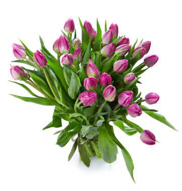 Beyaz renkte izole edilmiş düğün buketi. Taze, yemyeşil renkli çiçekler..