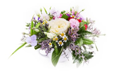 Bir demet çiçek. Düğün çiçeği süslemesi. yazlık ev dekorasyonu,