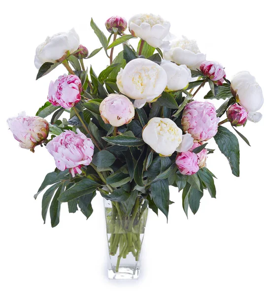 Wedding Bouquet Isolated White Fresh Lush Bouquet Colorful Flowers — Stock Photo, Image