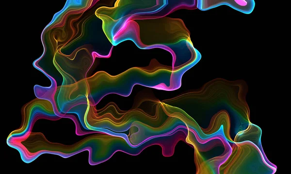 Colorful Abstract Smoke Lines Wallpaper Shapes Created Lines Space Creative — Stock Photo, Image