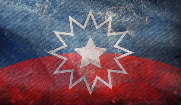 Vue Dessus Drapeau Rétro Juneteenth Avec Texture Grunge Pas Mât — Photo