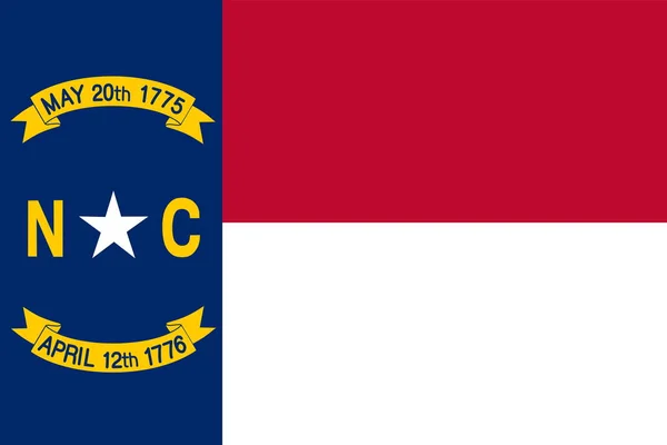 Top View Flag North Carolina Flagpole Plane Design Layout Flag — Stock Photo, Image