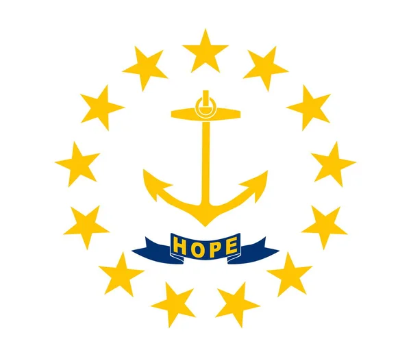 Rhode Island Bayrak Direğinin Üst Görüntüsü Bayrak Direği Yok Uçak — Stok fotoğraf
