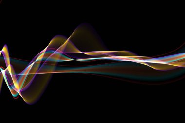 Soyut parlayan çizgiler arkaplanı. Dalgalı neon hat yapısı. ses dalgası ritmi, nabız arkaplanı. Yangın dalgası dijital ses dalgası dengeleyicisi, teknoloji ve deprem dalga konsepti,