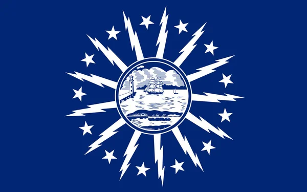 Ovanifrån Buffalo New York Usa Flagga Ingen Flaggstång Plandesign Layout — Stockfoto