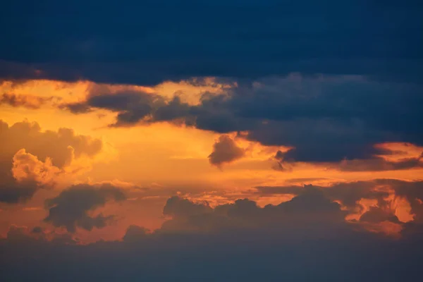 Panorama of evening sky with clouds. sunset Sky background, Sunrise sky with lighted clouds. Beauty evening sunrise over sea