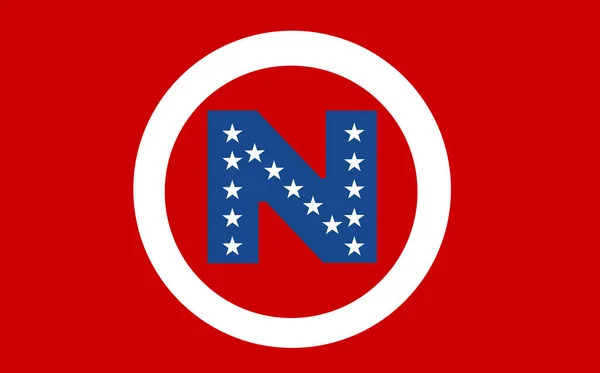 美国俄亥俄州诺布尔县的最高视图 没有旗杆 平面设计 国旗背景 — 图库照片