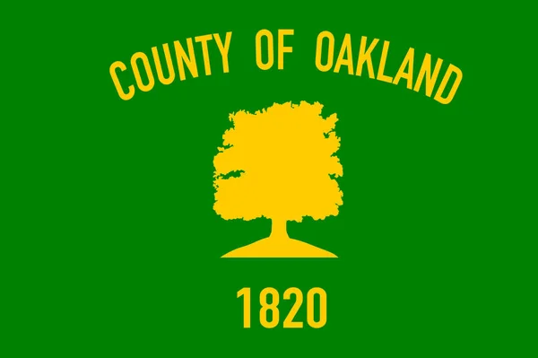 Ovanifrån Oakland Michigan Flagga Usa Ingen Flaggstång Plandesign Layout Flaggbakgrund — Stockfoto