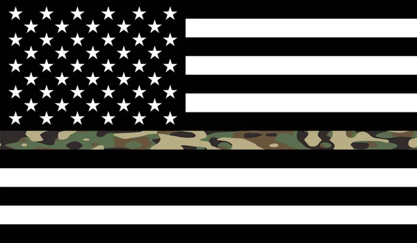 Överst Camo Line Usa Flagga Ingen Flaggstång Plandesign Layout Flaggbakgrund — Stockfoto