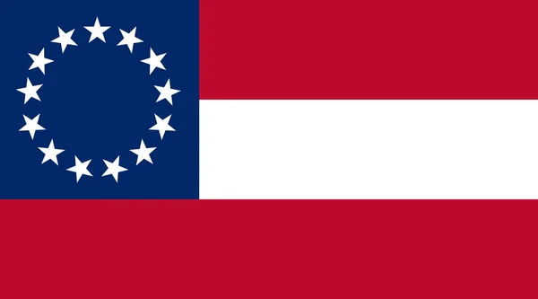 Widok Góry Flagi Confederate States America 1861 — Zdjęcie stockowe