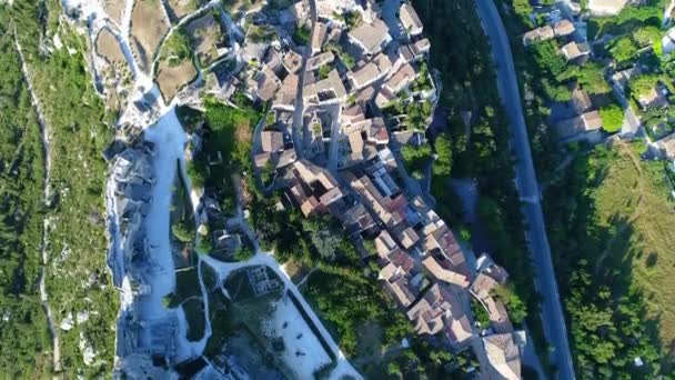 Glanum Régészeti Lelőhely Saint Remy Provence Ban Égből Nézve — Stock videók