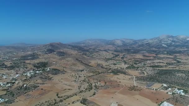 Yunanistan Cyclades Kentindeki Naxos Adası Gökyüzünden Görülüyor — Stok video