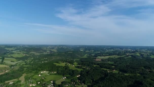 空から見たフランスのSiorac Perigord村 — ストック動画