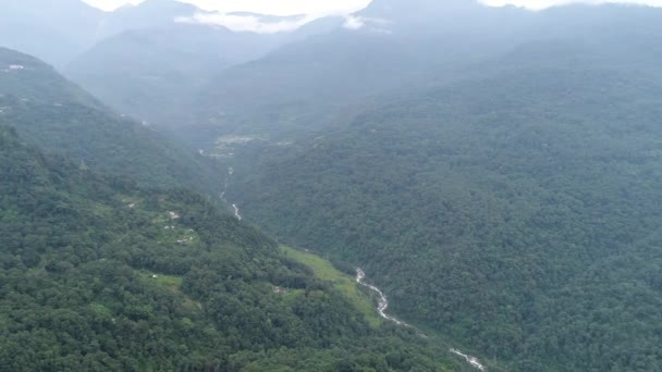 City Gangtok Sikkim India Seen Sky — Stock Video