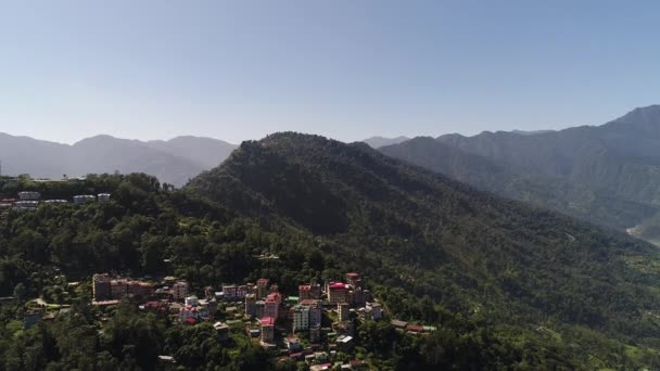 Pelling India Estado Sikkim Visto Desde Cielo — Vídeos de Stock
