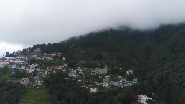 Zona Del Monasterio Rumtek Sikkim India Vista Desde Cielo — Vídeos de Stock
