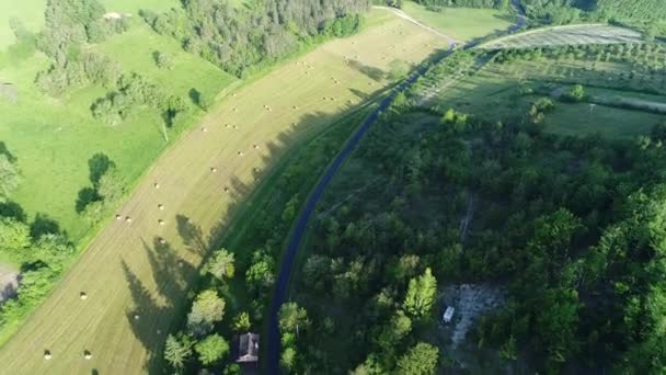 Cerca Del Pueblo Buisson Cadouin Périgord Francia Vista Aérea — Vídeos de Stock