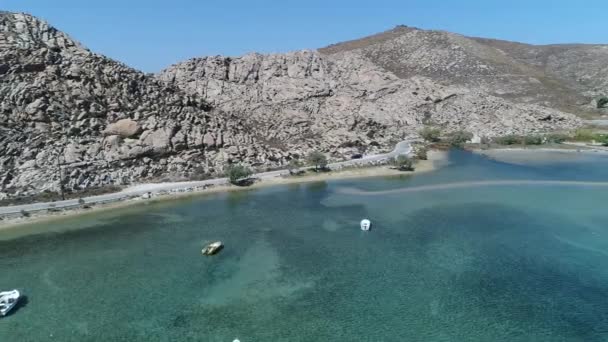 Plage Piperi Naoussa Sur Île Paros Dans Les Cyclades Grèce — Video