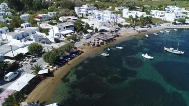 Livadi Stranden Serifos Kykladerna Grekland Sett Utifrån — Stockvideo